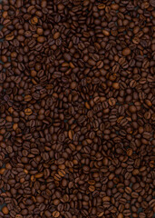 Amazing roasted coffee background. Vertical image.