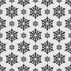 seamless damask wallpaper pattern - black and white