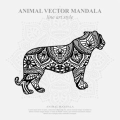 Animal Vector Mandala Line Art Style