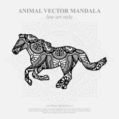 Animal Vector Mandala Line Art Style