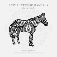 Animal Vector Mandala Line Art Style