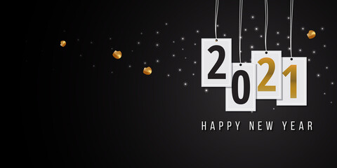 Fototapeta premium 2021 New Year. 2021 Happy New Year greeting card. 2021 Happy New Year background. 
