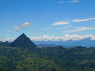 A view of the colombian mountains
