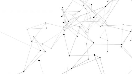 Abstract technology Plexus background from animated lines and dots. Network Looping seamless space geometrical backdrop