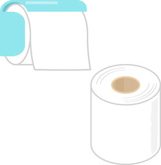 トイレットペーパーのロールとホルダー