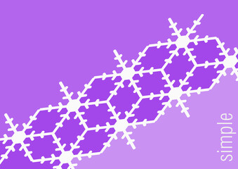 Snowflakes abstract background, purpple style