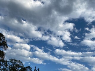 clouds in the blue sky, landscape ,cloudscape