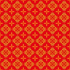 red seamless pattern with flowers