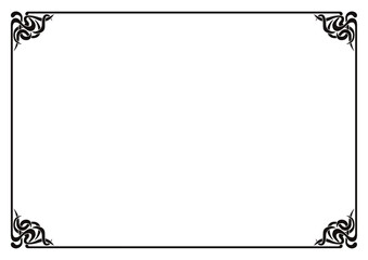 飾り罫のベクターフレーム素材
