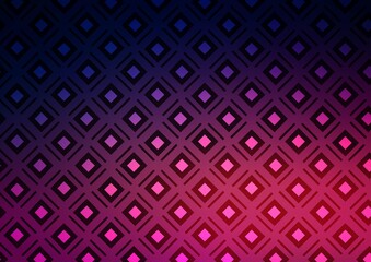 Dark Purple, Pink vector pattern with lines, rectangles.