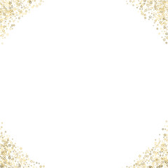 Gold Glitter Stars. Luxury Shiny Confetti.