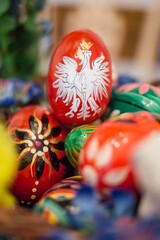 Traditional Polish Easter pisanka egg decoration 