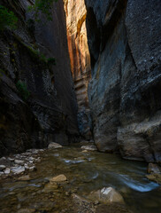Fototapeta premium Sunlight Cracks The Top Of The Narrows