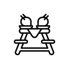 Thanksgiving, Park, Picnic Icon Logo Illustration Vector Isolated. Thanksgiving Icon-Set. Suitable for Web Design, Logo, App, and UI. Editable Stroke and Pixel Perfect. EPS 10.