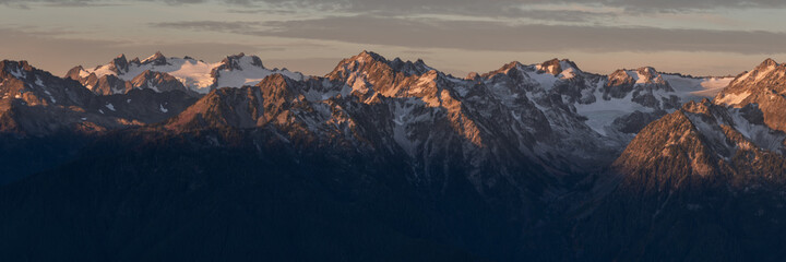 Snow Capped Hurricane Ridge Pano