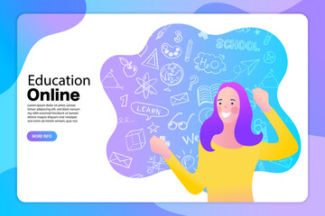 person with a bubble icon education.