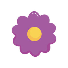 icon of beautiful flower, flat style