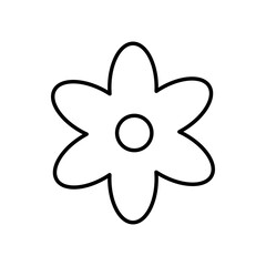 flower icon image, line style