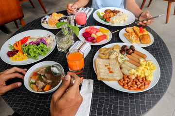 breakfast on the table