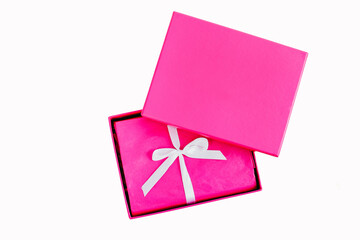 gift box with ribbon on white background 