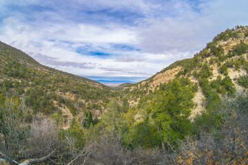Fototapeta na wymiar Southwestern landscape in New Mexico in late autumn