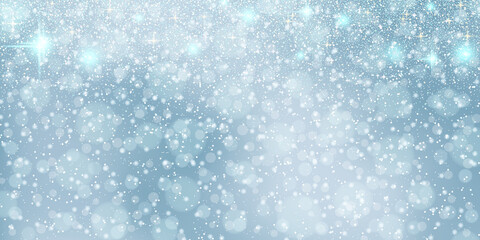 Christmas and New Year vector background with stars and snowflakes