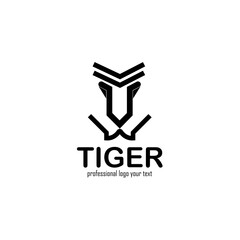 Tiger logo design template vector illustration
