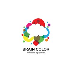Colorful Brainstorm logo vector, Brain logo designs template, design concept, logo, logotype element for template
