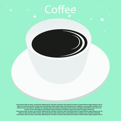 cup of coffee with beans