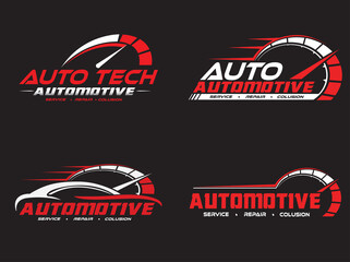 automotive speed logo concept