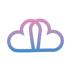 cloud sky degradient style icon