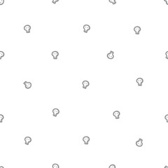 Halloween seamless pattern with skulls on white background. Scary wallpaper. Vector doodle image.