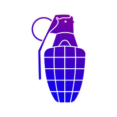 hand grenade icon. Fragmentation grenade icon. vector illustration