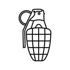 hand grenade icon. Fragmentation grenade icon. vector illustration