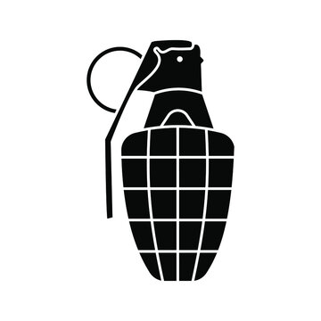 hand grenade icon. Fragmentation grenade icon. vector illustration