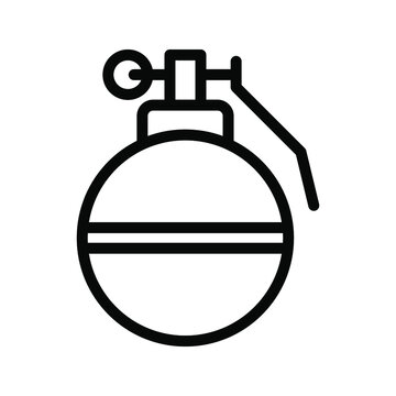 hand grenade icon. Fragmentation grenade icon. vector illustration