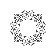 Obraz premium arabic mandala icon image, line style