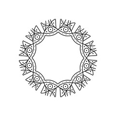 icon of mandala, line style