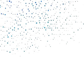 Light BLUE vector cover with symbols of gamble.