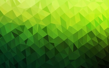 Light Green vector blurry triangle pattern.