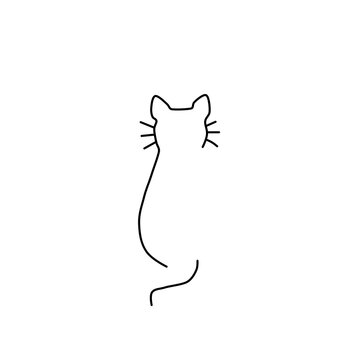recommend clip art: Black cat silhouette on a white background