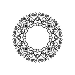 icon of arabic mandala, line style