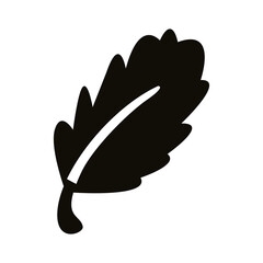 autum serrated leaf silhouette style icon