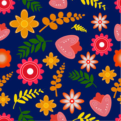 seamless pattern with flowers