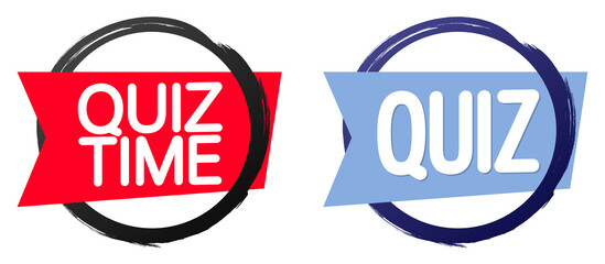 Quiz banners design template, vector illustration