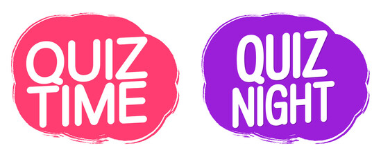 Quiz banners design template, vector illustration