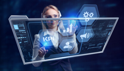 KPI Key Performance Indicator for Business Concept. Business, Technology, Internet and network concept.