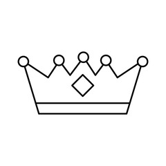 crown queen line style icon