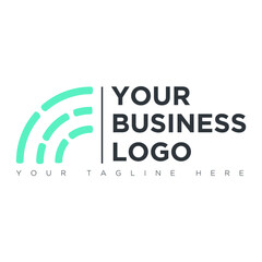 a quarter of circles business logo