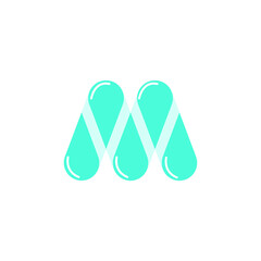 five blue water drop logo